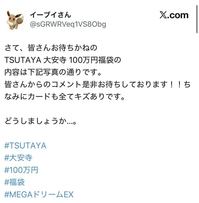 【悲報】100万円の「ポケカ福袋」、その中身がとんでもなくて話題になるｗｗｗｗｗｗｗｗｗ