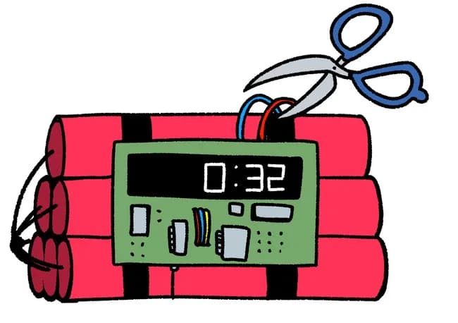 映画「この爆弾はどちらかの色の線を切ると止まるか爆発するぞ！」