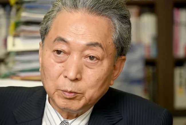 鳩山由紀夫（78）、立憲公明新党を批判