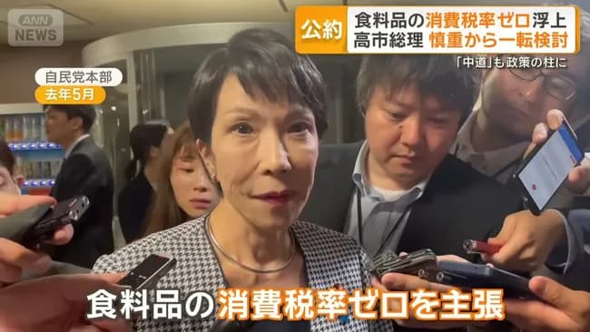 自民「消費税0公約」中道「消費税0公約」他の政党「消費税0公約」