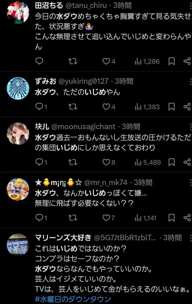 【悲報】水曜日のダウンタウン、大炎上