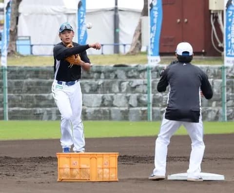 【日本ハム】「二塁・野村佑希」が早朝から始動　新庄監督が見守る前で早出特守実施