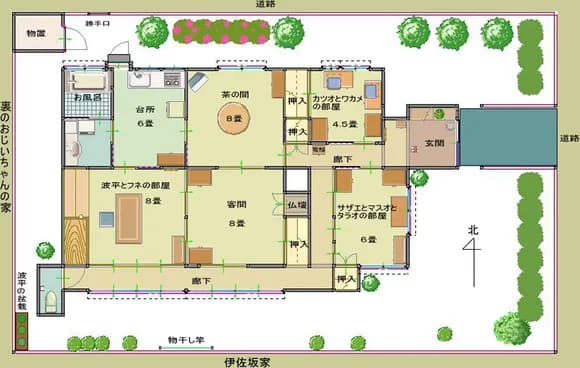 【変な家】 サザエさん一家の間取りに、ひとつおかしいところがあるｗｗｗｗｗ
