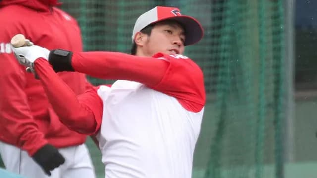 カープ育成ドラ2岸本、シート打撃でHR＆6打数6安打大暴れ！