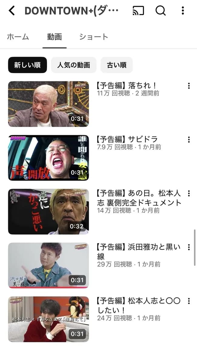 【悲報】ダウンタウンプラスの再生数、ガチで終わる