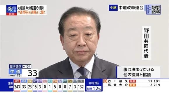 【悲報】野田佳彦さん、泣いてしまう・・・・・・・・・・・・・・・・・