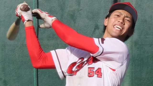 カープドラ6西川篤夢が休日返上練習！1軍生き残りへ「休んでいられない」