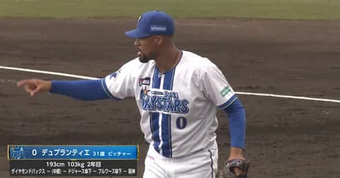 ＤｅＮＡデュプランティエ　移籍後初の対外試合で２回無失点、２奪三振「全体的にすごくいい感触でした」