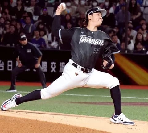 台湾代表・古林睿煬がチームメートの日本ハムから3者連続三振　WBC本戦前に3回5奪三振1失点の好投