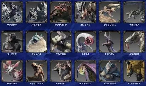 モンスターハンター　モンスター総選挙（20周年記念）TOP10