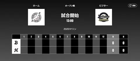 試合実況　3月10日13:00～ ロッテ－オリックス オープン戦