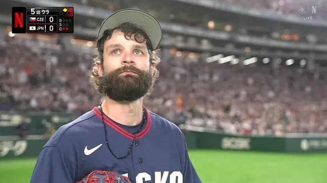 チェコ先発サトリアに敵味方関係なく万雷の拍手鳴り止まず！５回途中67球の熱投で侍打線を無失点、今大会終了後に起業するため代表引退