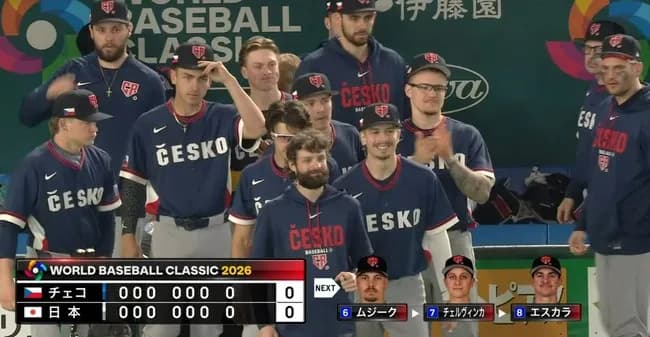 【悲報】日本、点が取れない…チェコ相手に7回まで無得点