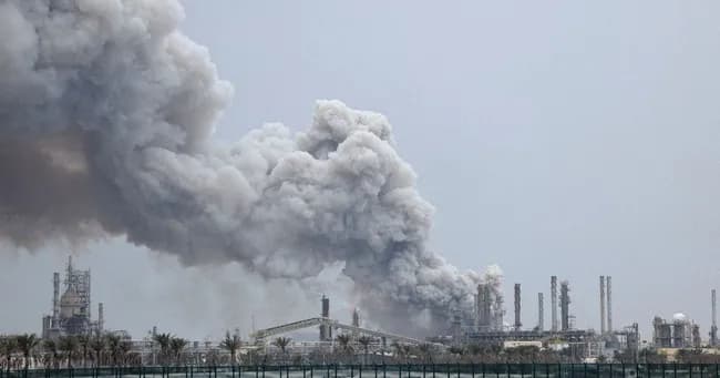 【悲報】イラン軍、ドローンでオマーン国最大の石油貯蔵施設を爆撃破壊🔥