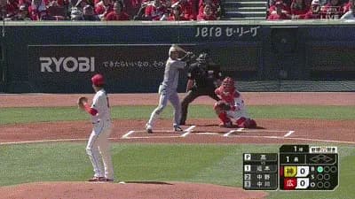 【広島対阪神オープン戦】阪神・近本、先頭打者ホームラン！！！！！！！！！！！！！！！