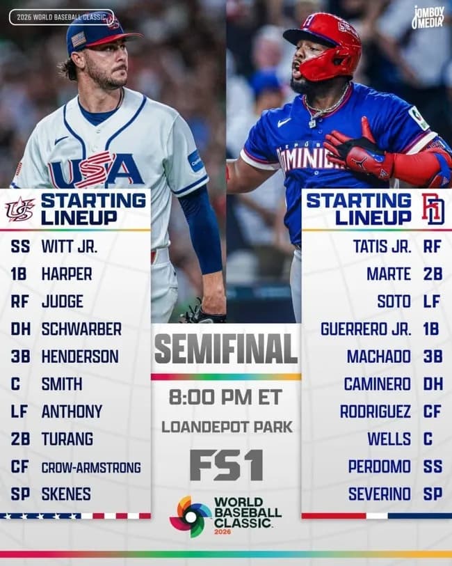 【朗報】アメリカとドミニカのスタメン、ガチでエグすぎて笑えてくるWWWWWWWWWWWWWWWWWWWWWWWWW