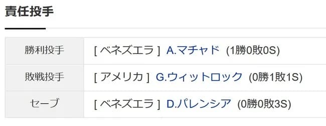 オリックスのマチャド　wbc決勝で勝投手wwwwwwwwwwww