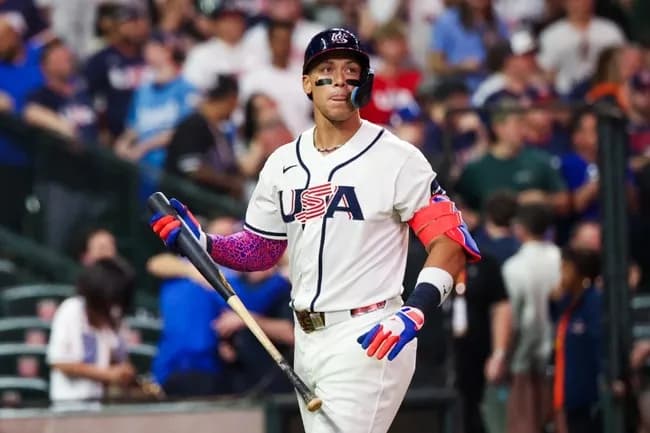 アーロン・ジャッジさん(準々決勝以降)の成績 .091(11-1) 0本 0打点 5三振 .167 .182 OPS.348