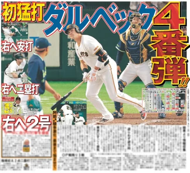 巨人・ダルベック、オープン戦ではずっと右方向に打つ縛りをしていたｗｗｗｗｗｗ
