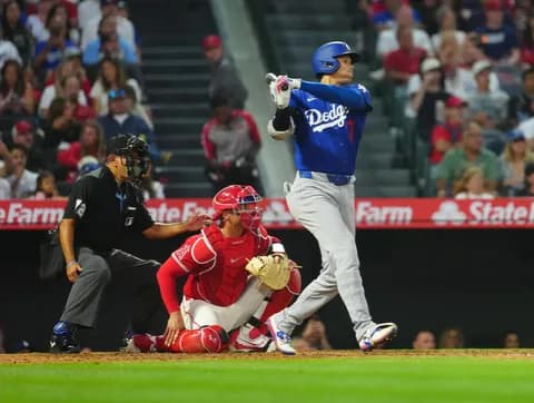 大谷翔平、短く切ったニューヘアで走者一掃二塁打　約188キロの弾丸ライナーで３回に10点