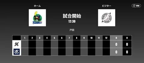 二軍試合実況　3月25日12:30～ ヤクルト－ロッテ