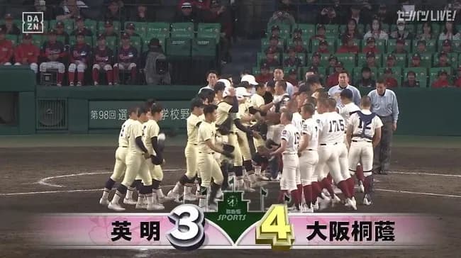 大阪桐蔭が英明を破って3年ぶり4強、リリーフ川本が149キロマーク、4番DH谷渕が強烈なソロ【26年センバツ】
