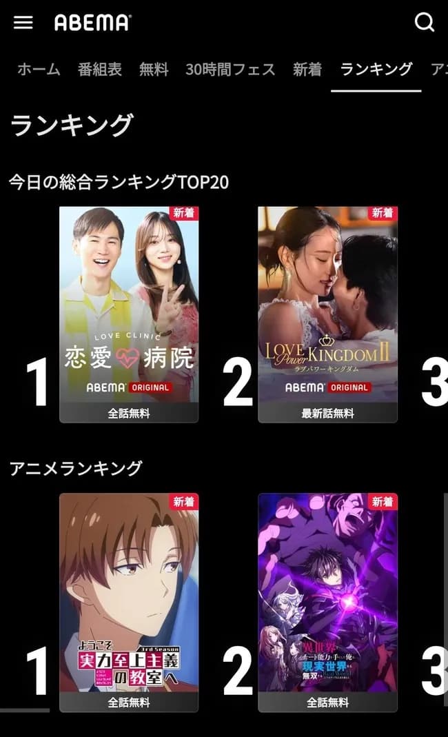 【画像】ABEMAのアニメ再生ランキング、逝くwwwwwwwwww