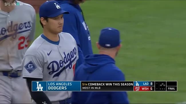 ドジャース開幕して9試合中5試合が逆転勝ち