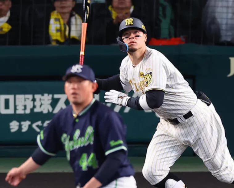 圧勝www甲子園第1号は森下翔太!!!ついに佐藤輝明に一発今季第1号HR
