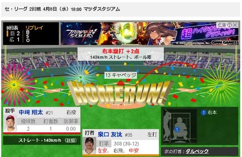 【悲報】広島新守護神中崎さん、わずか2球で逆転ホームランされるｗ