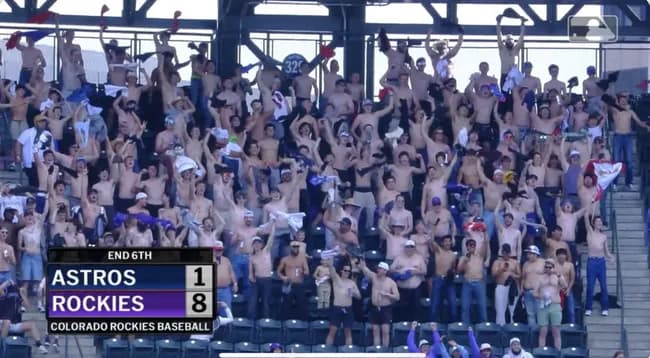 【画像】コロラドロッキーズの本拠地、裸の男で埋め尽くされるｗｗｗｗｗｗｗｗｗｗｗｗｗｗｗｗｗｗｗｗｗｗｗｗｗｗｗｗｗｗ