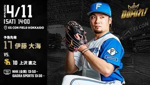 【予告先発】伊藤大海｜4月11日 ソフトバンク戦｜14:00開始