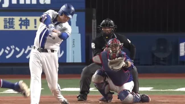 筒香嘉智(34) .476(21-10) 2本 5打点 出塁率.593 OPS1.450 WAR+0.7