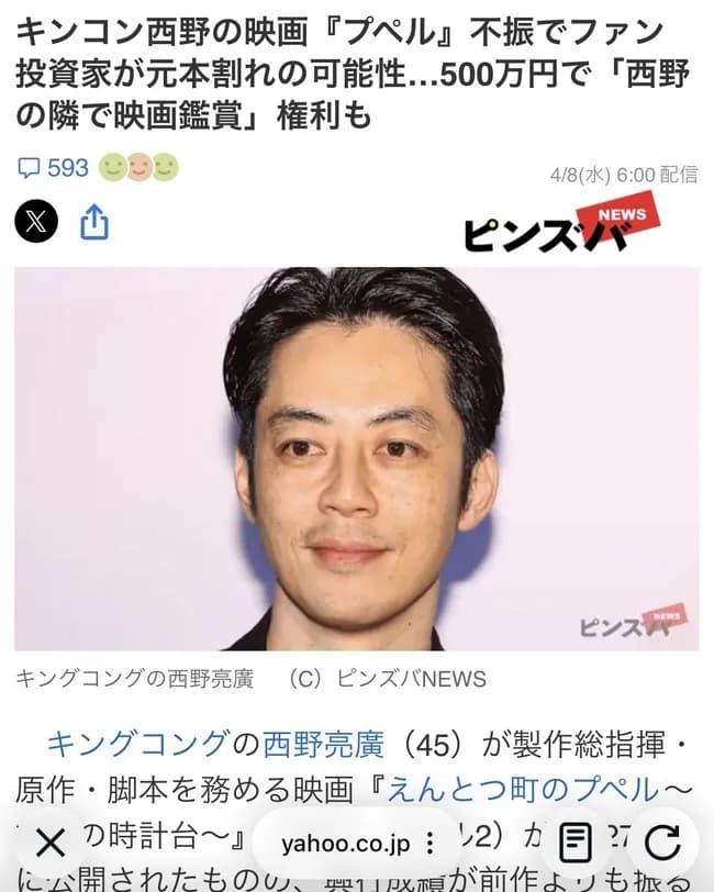 西野とプペルを見る権利　500万