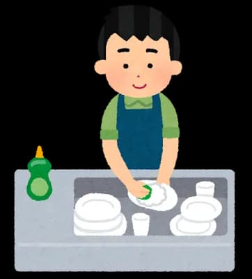 ワイ、一人暮らし、なんとか食器など洗い物を出さない