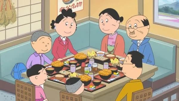 【画像】サザエさんの家族旅行の食事シーン、なにかがおかしいｗｗｗｗｗｗｗｗ