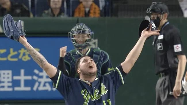 キハダ(ヤ) 6登板 6.0回 0勝0敗6セーブ 防御率0.00 奪三振率12.00 K/BB4.00 WHIP0.67