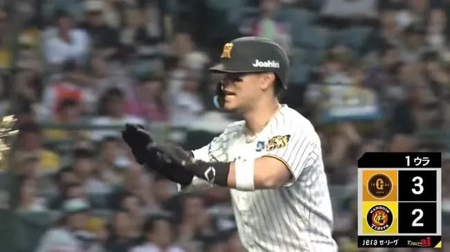 【阪神対巨人5回戦】阪神・佐藤輝明、巨人・田中将大から第4号2ランホームラン！1点差に詰め寄る！！！！！！！！！！！！！！！！！