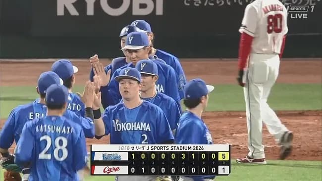【広島対DeNA3回戦】DeNAが広島戦６連勝！３四死球…無安打で作った６回２死満塁で牧秀悟が決勝２点打　平良拳太郎が６回１失点で今季初勝利