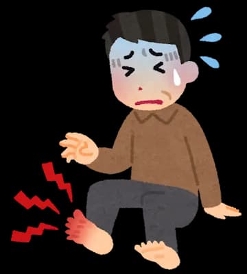 ワイ、多分痛風ではないが左足の親指付け根がめちゃくちゃ痛い