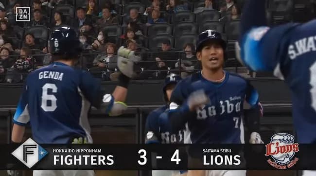 【日本ハム対西武1回戦】西武・桑原、日本ハム・上原から第2号逆転2ランホームラン！！！！！！！！！！