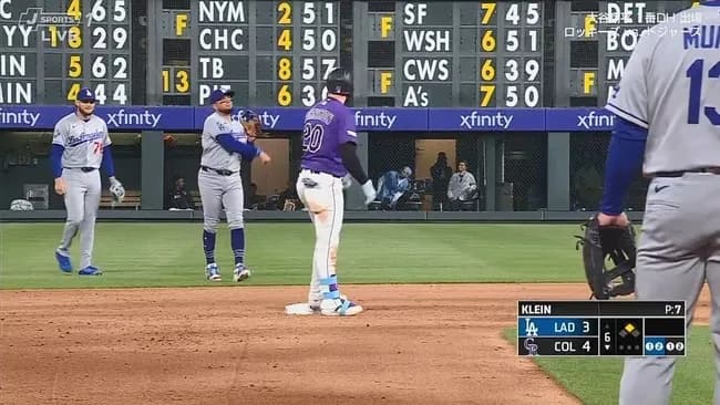 ドジャース二番手クライン、炎上…