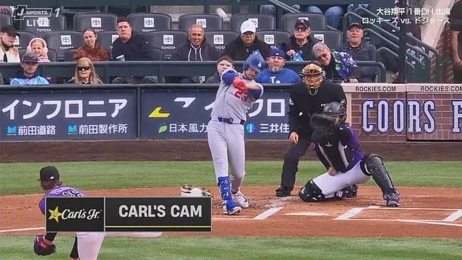 ドジャース・タッカー、第3号先制2ランホームラン！！！！！！！！！！！！！！！！！！！
