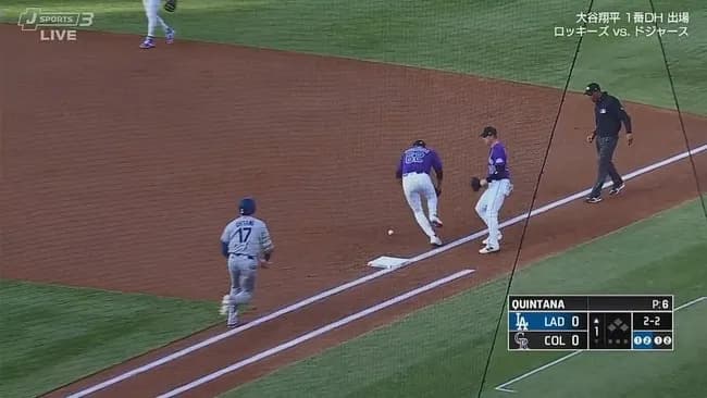 大谷翔平、第一打席はエラーで出塁…さらに今季初盗塁！！！！！！！！！
