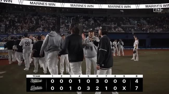 【ロッテ対オリックス4回戦】ロッテが打線が粘り見せ連勝　西川史礁が勝ち越し適時打、石川慎吾は今季１号３ラン　オリックスは昨夏以来の単独首位ならず