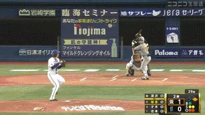 【DeNA対阪神4回戦】阪神、2回2アウト一塁から坂本のタイムリーで2点目！一塁から福島が一気にホームイン！！！！！！！！！！！