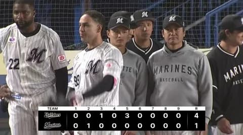 4月22日　ロッテ１－４オリックス　友杉のスクイズで先制も中盤手痛い一発を浴び逆転負け…今季初の3連勝ならず