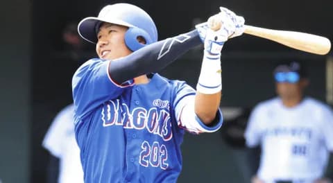 【祝】中日育成 中村奈一輝、逆風切り裂きプロ初本塁打！「少しはパワーがついたのかなと」