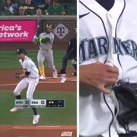 動画　打球、とんでもない所に入ってしまう