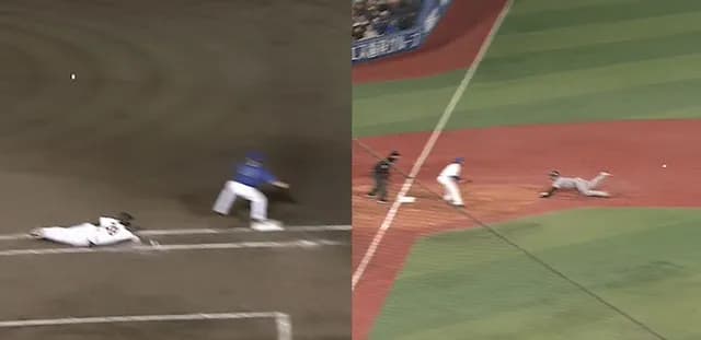 巨人・皆川、また減速ヘッドスライディングｗｗｗｗｗｗｗｗ